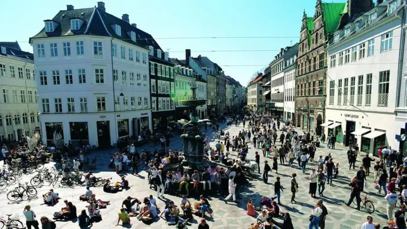 Rue Stroget à Copenhague