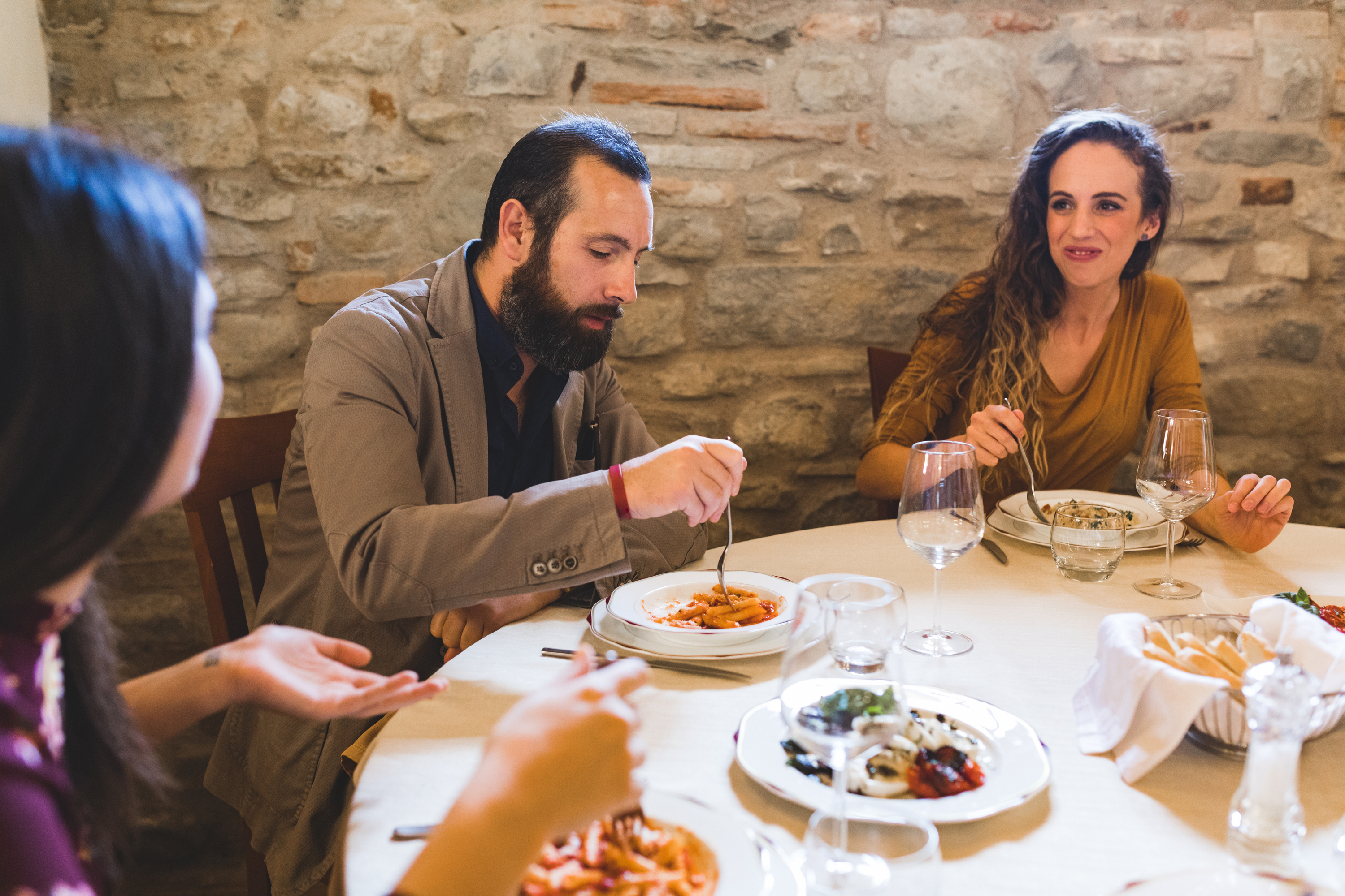 Déjeuner dans un restaurant familial à Frascati